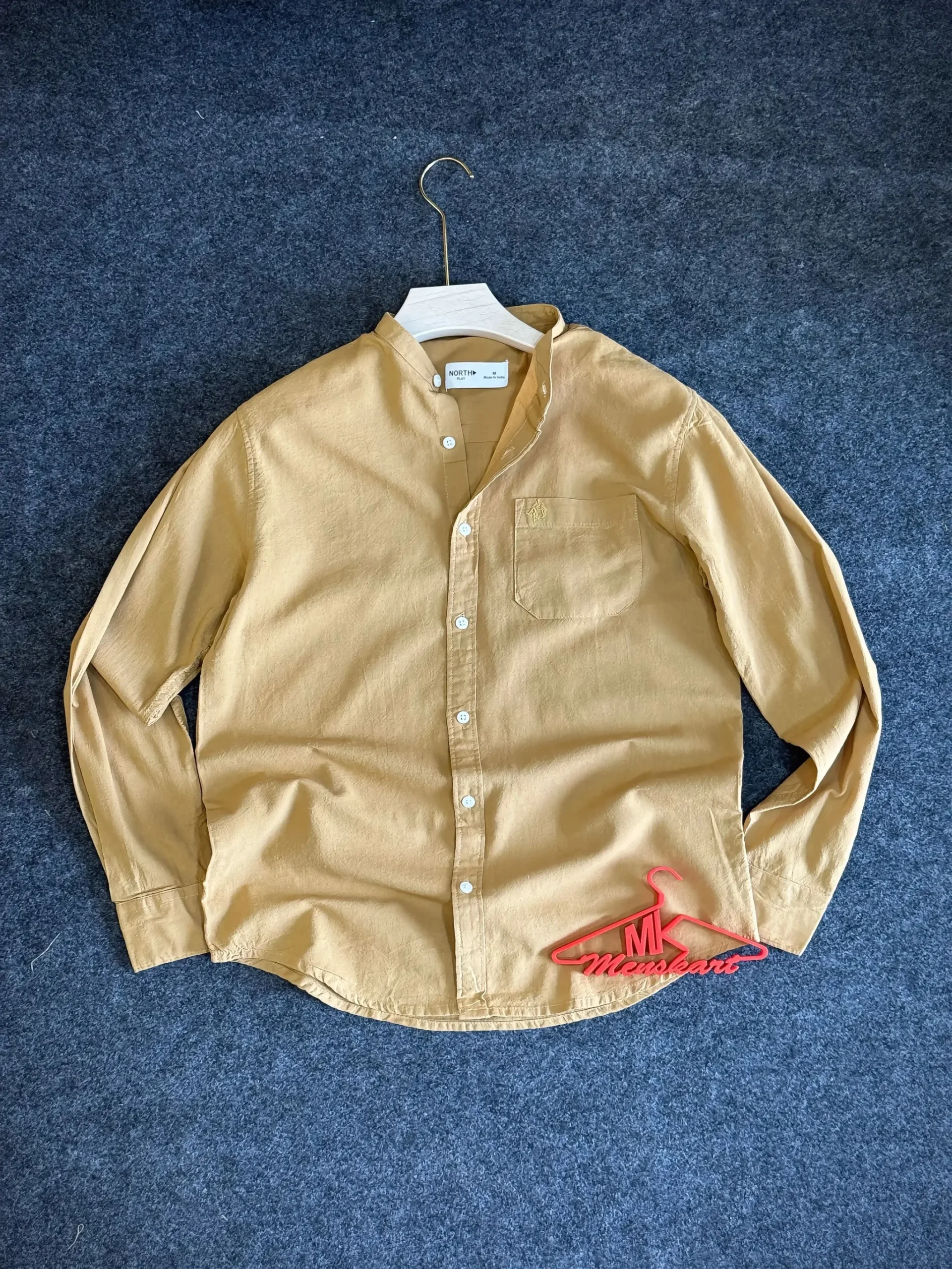 copy_67b7e775-9c9f-4074-bc04-7573ab43a149-3 PURE LINEN MANDARIN COLLAR SHIRTS - Image 1